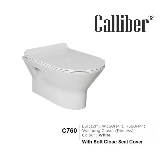 760-Photoroom C760 Wall Hung Toilet Seat - Image 1