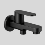 Two Way Tap for Washing Machine/Quarter Turn 2 in 1 Bib Cock/Wash Basin tap with Wall Flange/2 Way Bathroom Tap with Brass Spindle