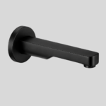 Wall-Mounted Spout | Matte Black Finish | Brass Bathroom Faucet with Honeycomb Aerator