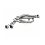 C102 SS304 Wire Braided Hose | blaze world athroom Kitchen Basin Mixer HOT & Cold TAP Hose Connection Pipe with 60CM Stainless Steel with 2 PIS Made in India Manufacturing Hot & Cold Mixer Faucet Tap Water Supply Connection Hose Pipe Stainless Steel Hose Pipe (120 cm)