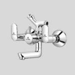 C122 Gold Wall Mixer With Crutch For Arrangement of Telephonic Shower Brass with Chrome Finish