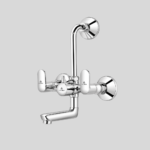 C120 Gold Wall Mixer With Bend for arrangement Of Overhead Shower Brass with Chrome Finish