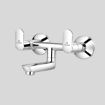C119 Gold Wall Mixer Non-Telephonic Shower System Brass with Chrome Finish