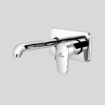 C129 Gold Expo. Part For Single Lever Sink Mixer Wall Mounted Brass with Chrome Finish
