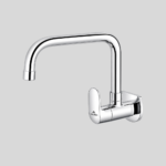 C115 Gold Sink Cock Long Spout Brass with Chrome Finish