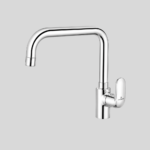 C114 Gold Swan Neck With Long Spout Brass with Chrome Finish