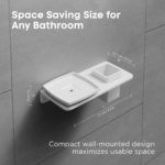 C117W Large Square Soap Dish With  Glass - Image 4