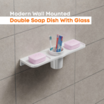 C119W Double Soap Dish With Glass - Image 9