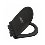 C17 Duraplast Black QQ/SS Hinges Seat Cover For Westren Toilet/Commode, Heavy Weight Universal