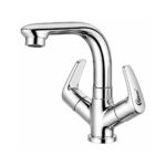 C1807 Center Hole Basin Mixer for Wash Basin, Brass Spout with Chrome Finish