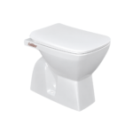 C2023 Floor Mount Square Concealed EWC Ceramic Commode | Modern Western Toilet Seat Cover