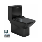 C1002 Black (Glossy) One Piece With Inbult Jet 6D Toilet Seat