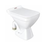 C778 Floor Mount Square EWC Ceramic Commode | Modern Western Toilet Seat Cover