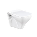 COLABA 20" Wall Hung Rimless Toilet Seat With PP Soft Close Seat Cover