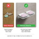 C112W Double Small Square Soap Dish - Image 8