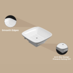 C111W Small Square Soap Dish With  Holder - Image 5