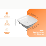 C111W Small Square Soap Dish With  Holder - Image 4