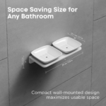 C112W Double Small Square Soap Dish - Image 5