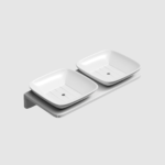 C112W Double Small Square Soap Dish