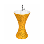 9008 Damru Premium Ceramic’s Designer Pedestal Wash Basin Elegent Look Bathroom/Living room