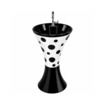 9027 Damru Premium Ceramic's Designer Pedestal Wash Basin Elegent Look Bathroom/Living room