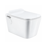 EW21 Wall Hung Rimless Toilet Seat Cover With PP Hy Soft Close Seat Cover