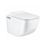 EW22 Wall Hung Rimless Toilet Seat Cover With PP Hy Soft Close Seat Cover