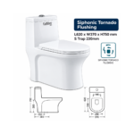 EO10 One Piece Siphonic Torndo Flushing Toilet Seat - Image 2